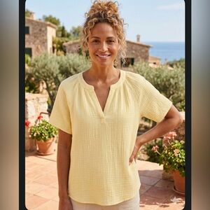 beachlunchlounge Light Yellow Blouse
